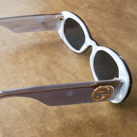 $490 NWOT CLASSIC GUCCI GRAY CORE ITALY OVAL RETRO MODERN SUNGLASSES GG GG0517S - Picture 9 of 11